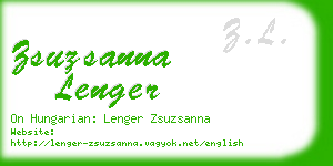 zsuzsanna lenger business card